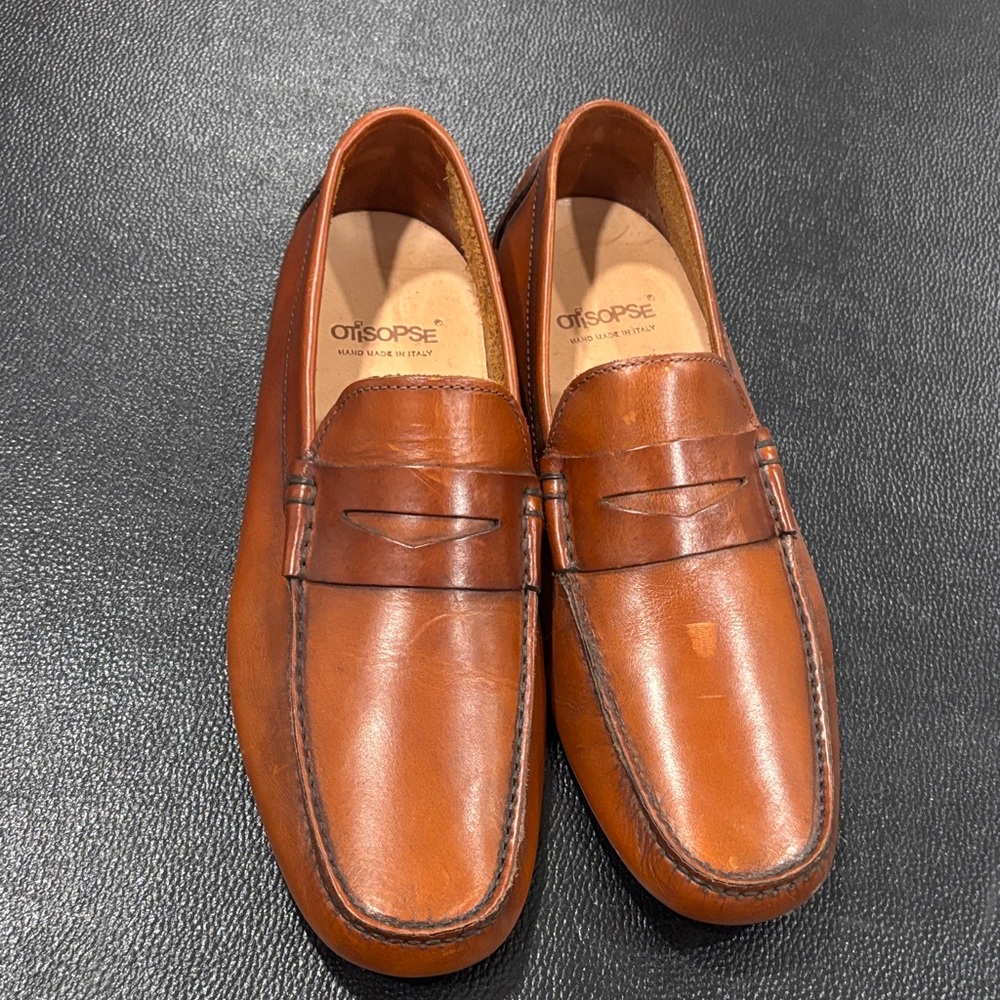 Men's Brown Leather Loafers from Italy size 44 US 11 never worn